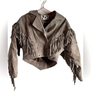 Vintage ADA Suede Fringe Leather Jacket